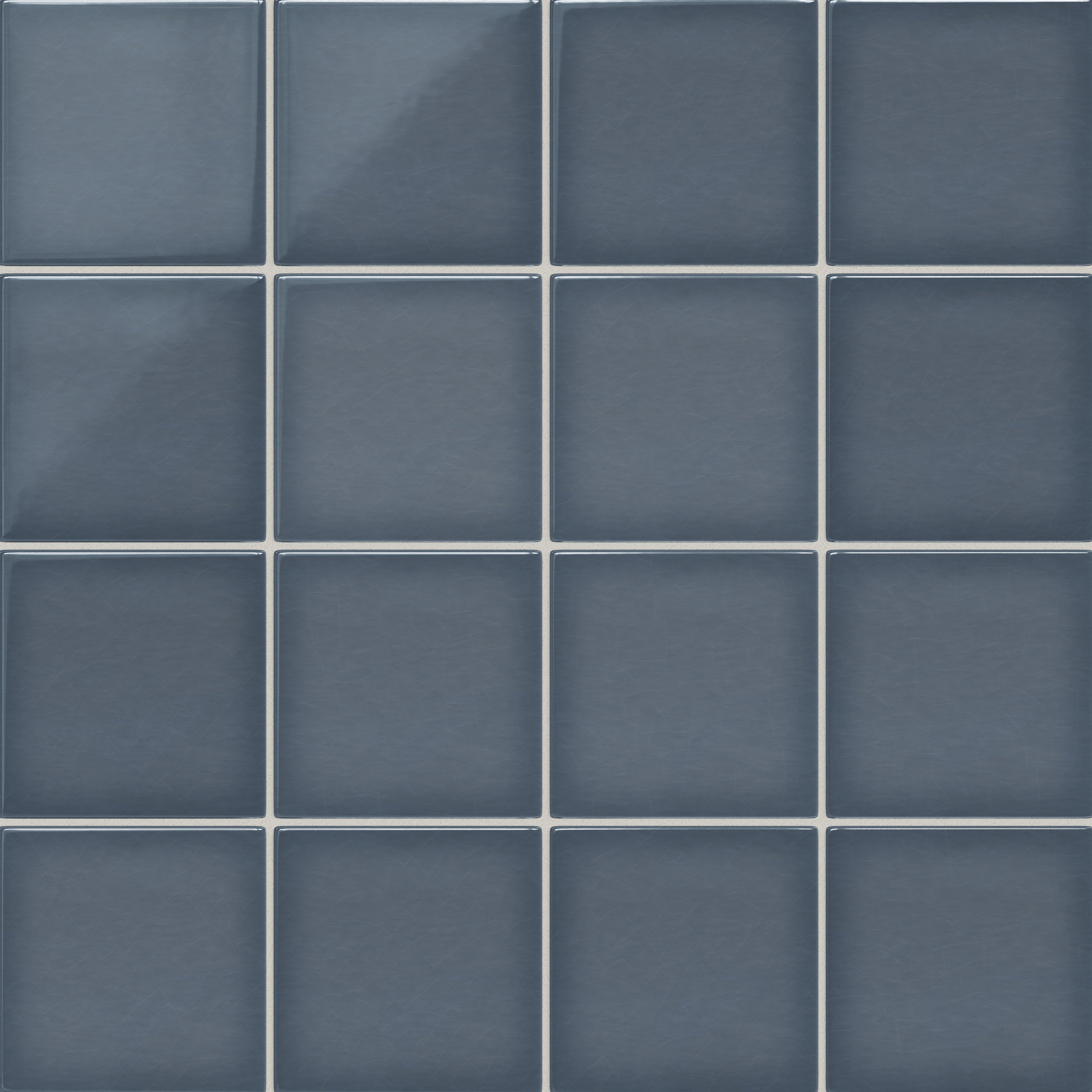 Slate Blue 6x6 Gloss Original Ceramic Tile - Fireclay Tile