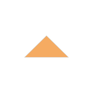 4" Triangle Original Ceramic Tile in Koi Matte