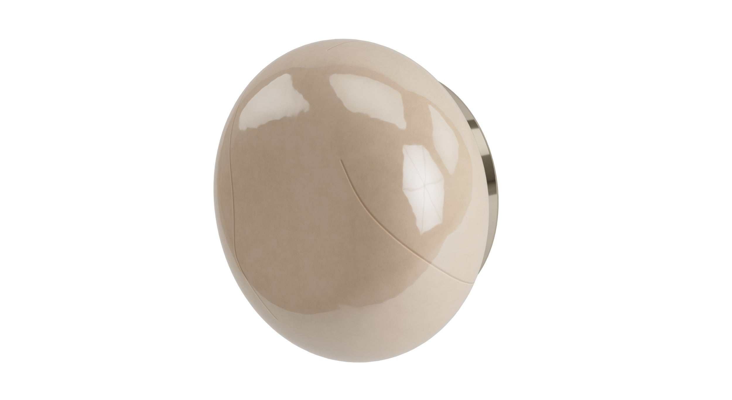 Foundry One Handle Wall Mount Diverter/Volume Control Shower Trim with Pebble Ceramic Knob Handle in Polished Nickel