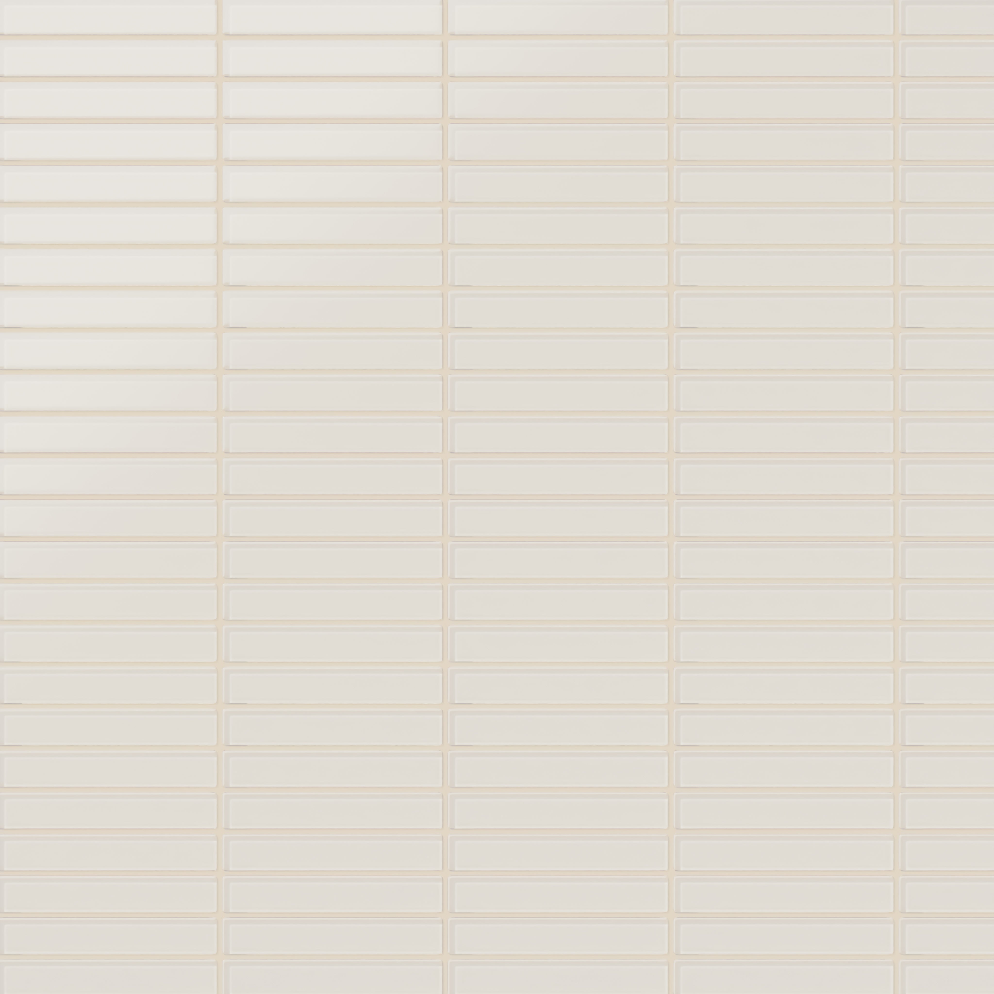 1x6 Straight Set Sheeted Glass Mosaic Tile in Dove Matte