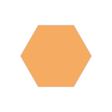 8" Hexagon Original Ceramic Tile in Koi Matte