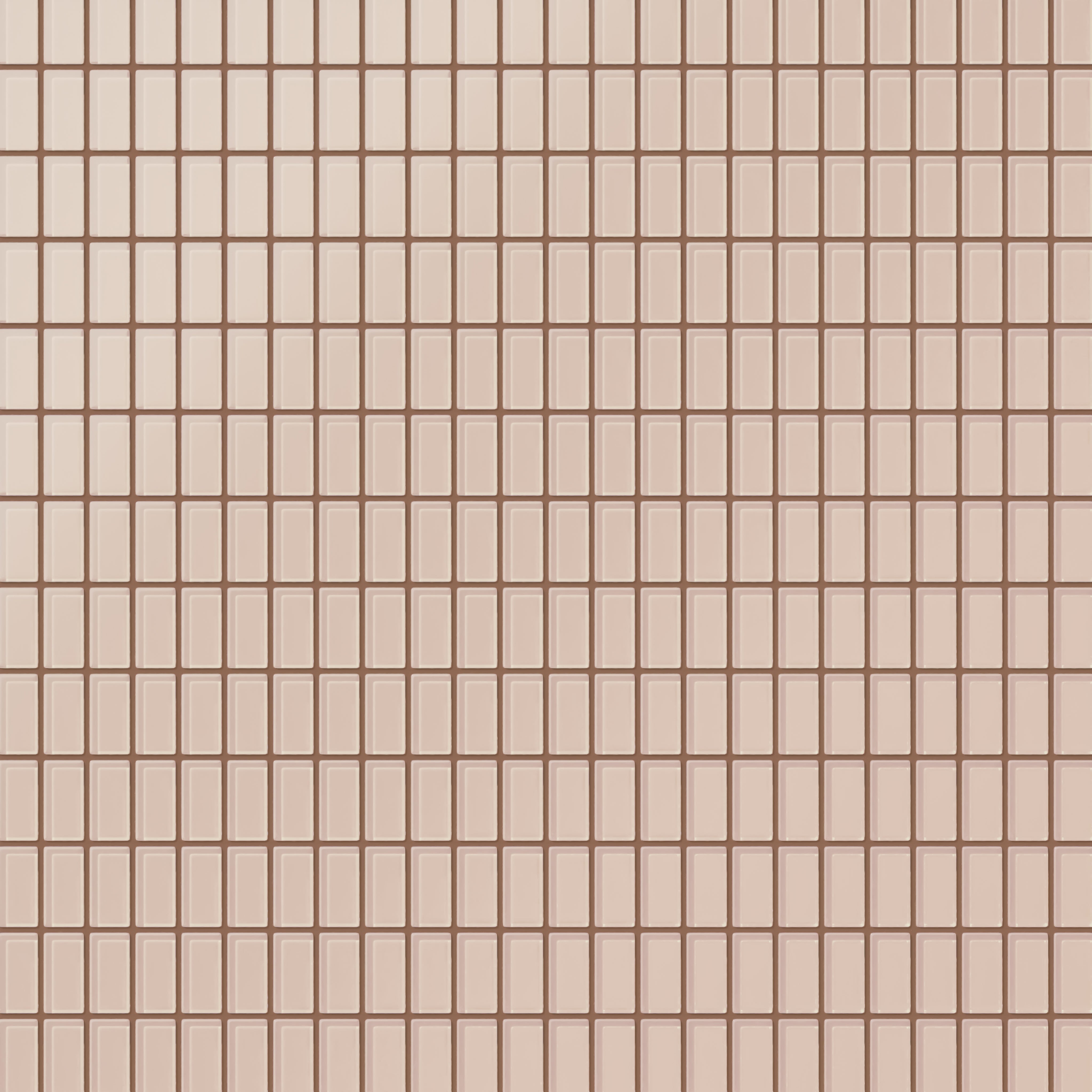 1x2 Straight Set Sheeted Glass Mosaic Tile in Rosy Finch Matte