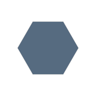 8" Hexagon Original Ceramic Tile in Slate Blue Matte