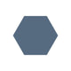 8" Hexagon Original Ceramic Tile in Slate Blue Matte