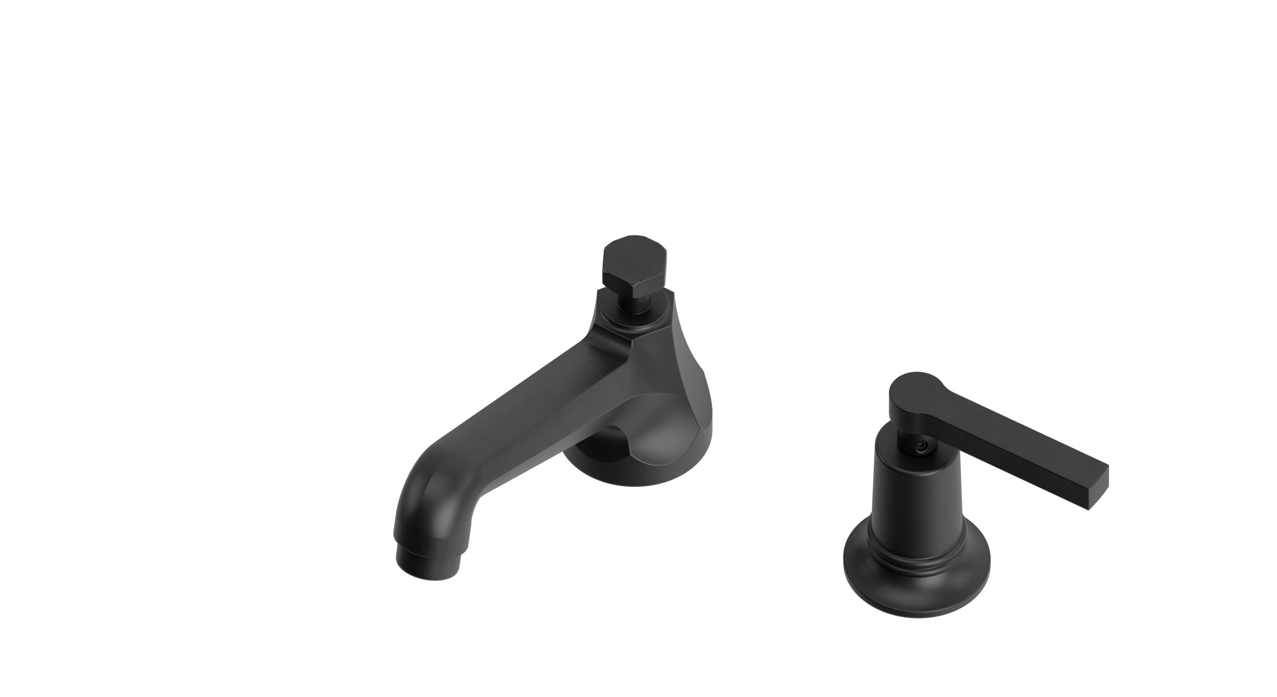 Emerson One Handle Deck Mount Low Hexagon Lavatory Faucet with Classic Lever Handle in Oil Rubbed Bronze