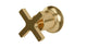 Emerson One Handle Wall Mount Diverter/Volume Control Shower Trim with Classic Cross Handle in Satin Brass