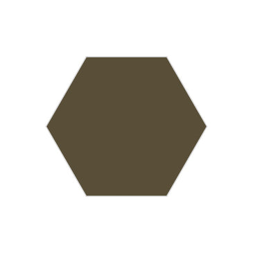 8" Hexagon Original Ceramic Tile in Bonsai Matte