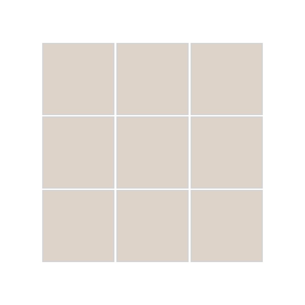3x3 Straight Set Sheeted Original Ceramic Mosaic Tile in Sand Dune Matte