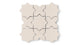 Mini Star & Cross Original Ceramic Tile in Ivory Gloss