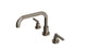 Flatiron Two Handle Deck Mount Squaretop Bath Trim with Linear Lever Handles in Antique Nickel