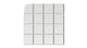 3x3 Straight Set Sheeted Natural Press Ceramic Mosaic Tile in Zinc Gloss