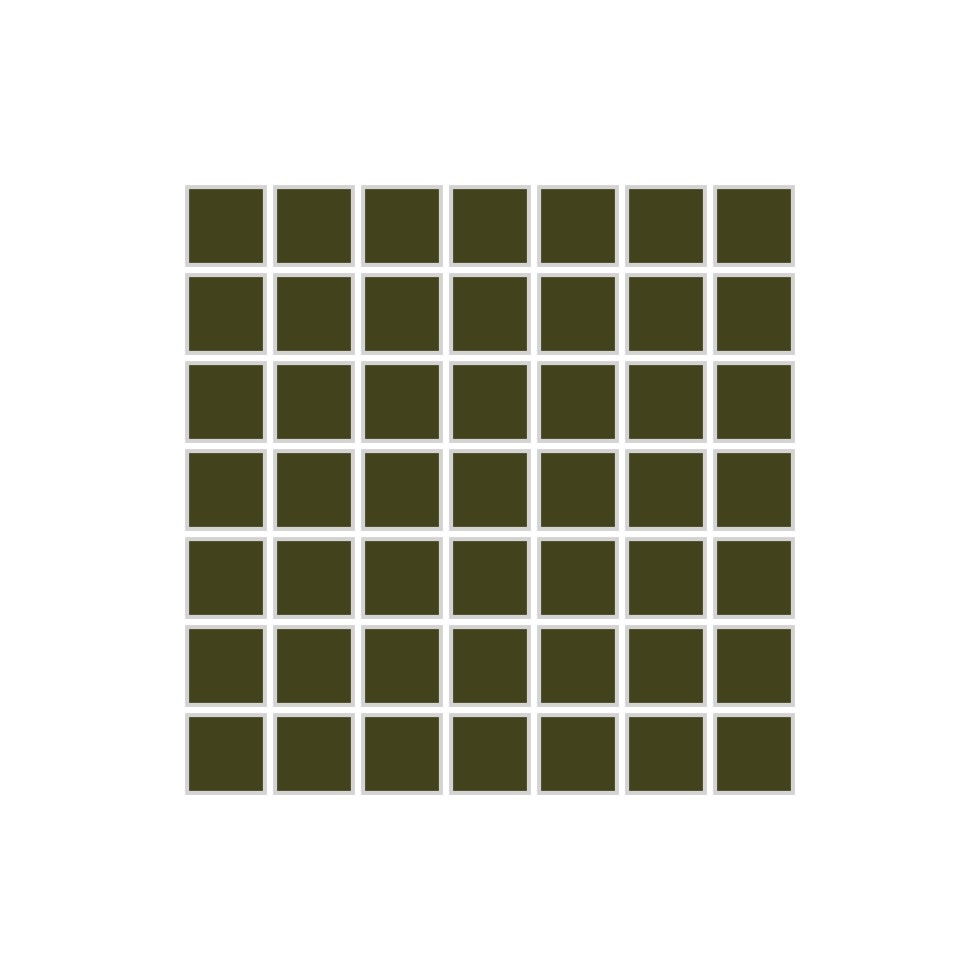 1x1 Straight Set Sheeted Original Ceramic Mosaic Tile in Lone Pine Matte