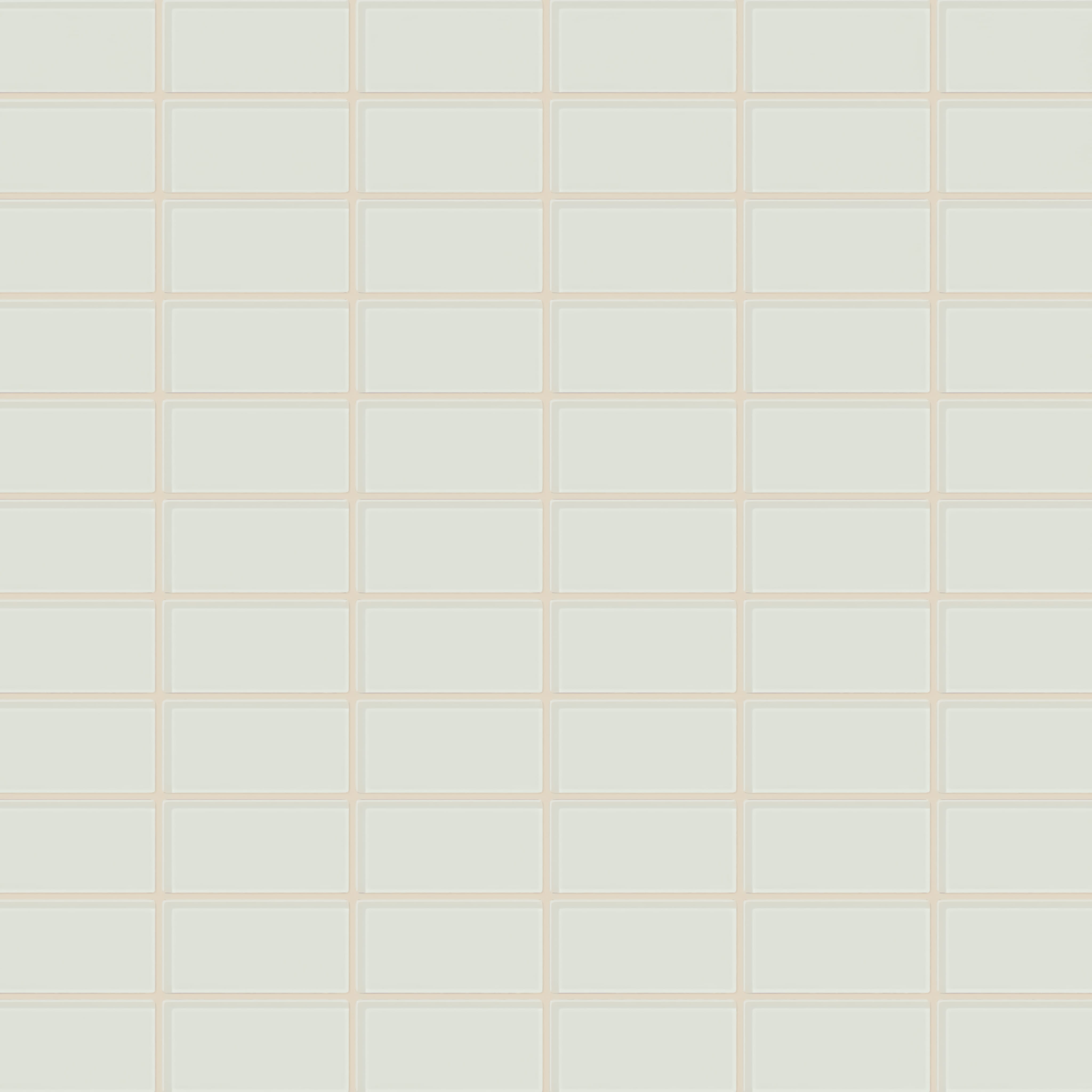 2x4 Straight Set Sheeted Glass Mosaic Tile in Flycatcher Gloss