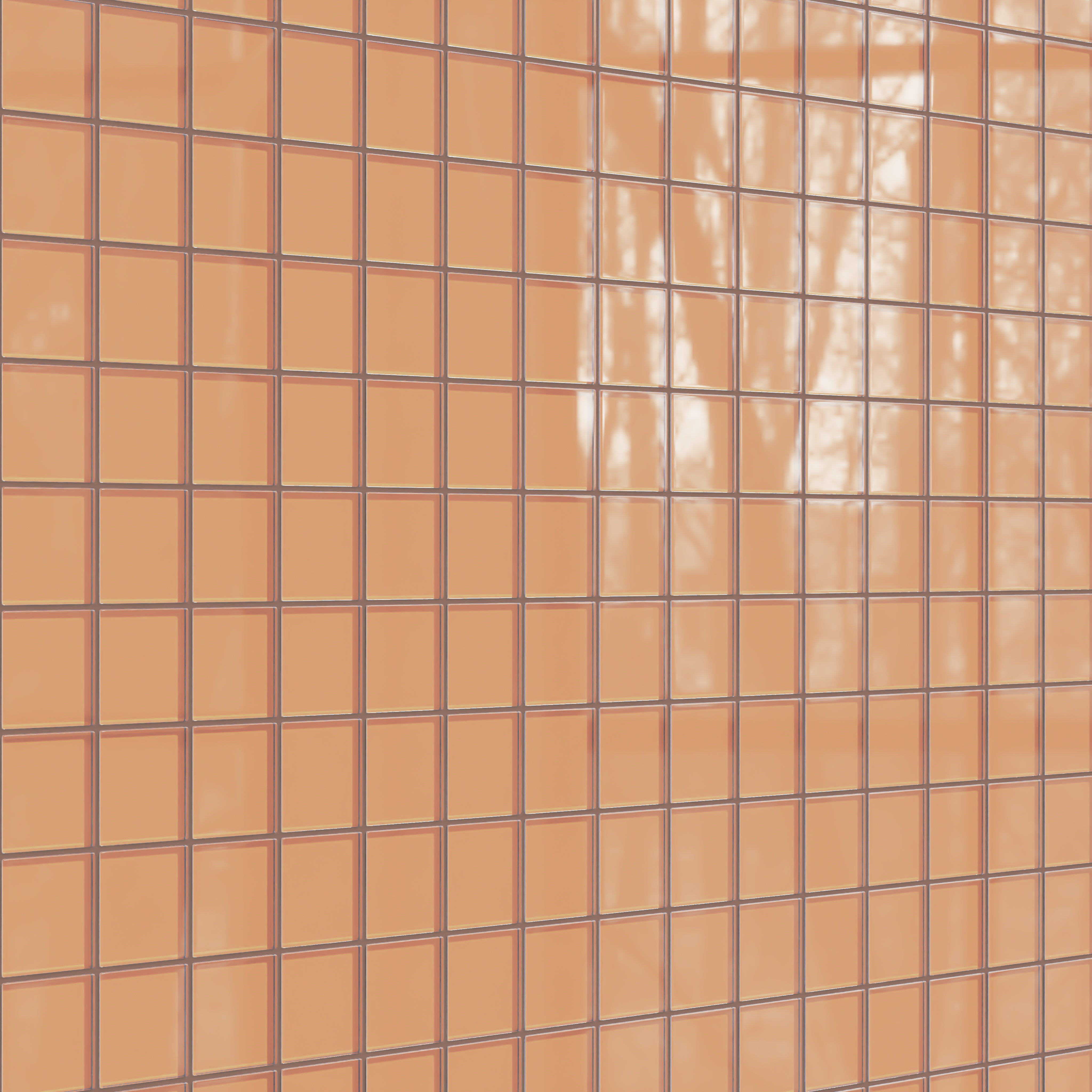 3x3 Straight Set Sheeted Glass Mosaic Tile in Carolina Wren Gloss