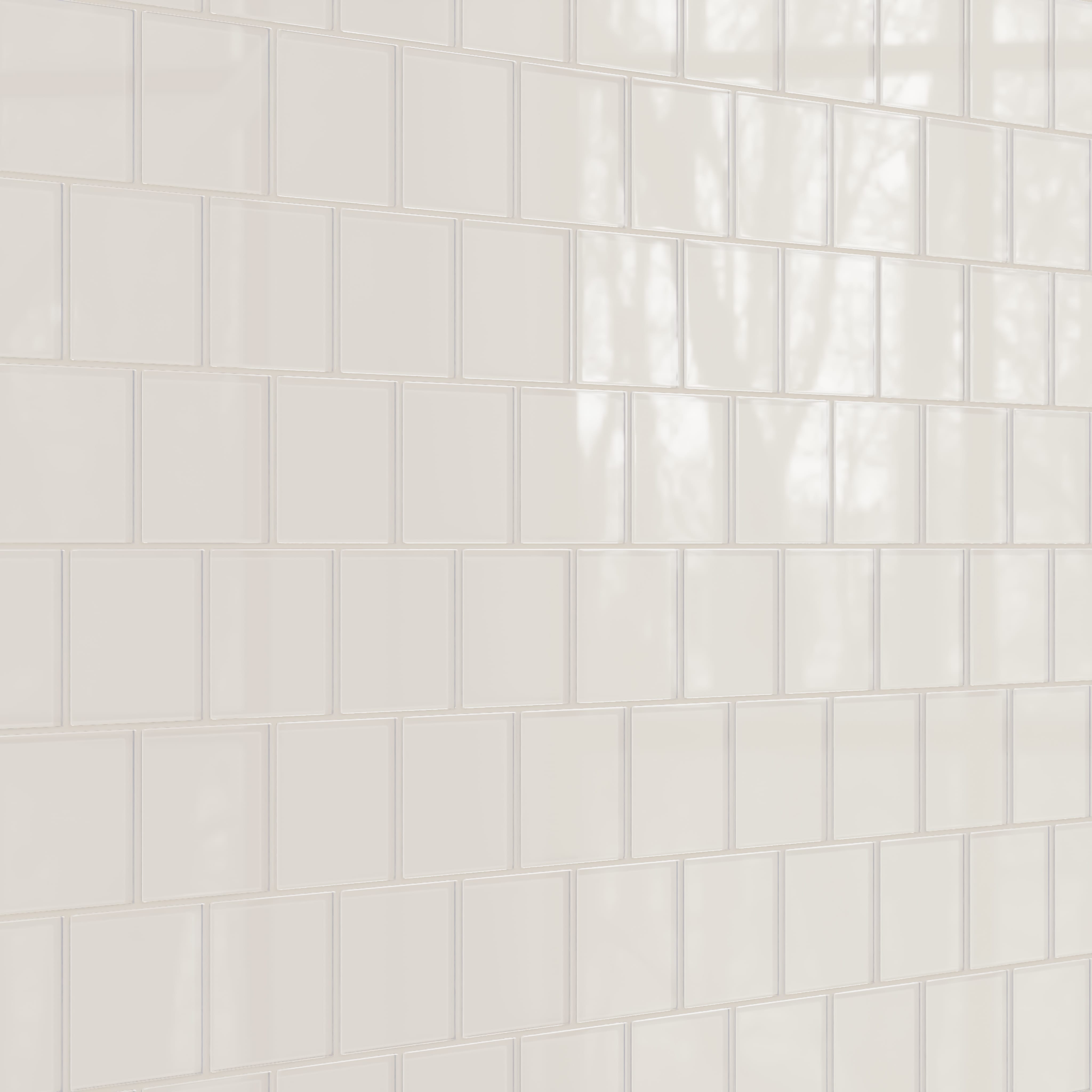 Quick Ship 4x4 Glass Tile in Dove Gloss