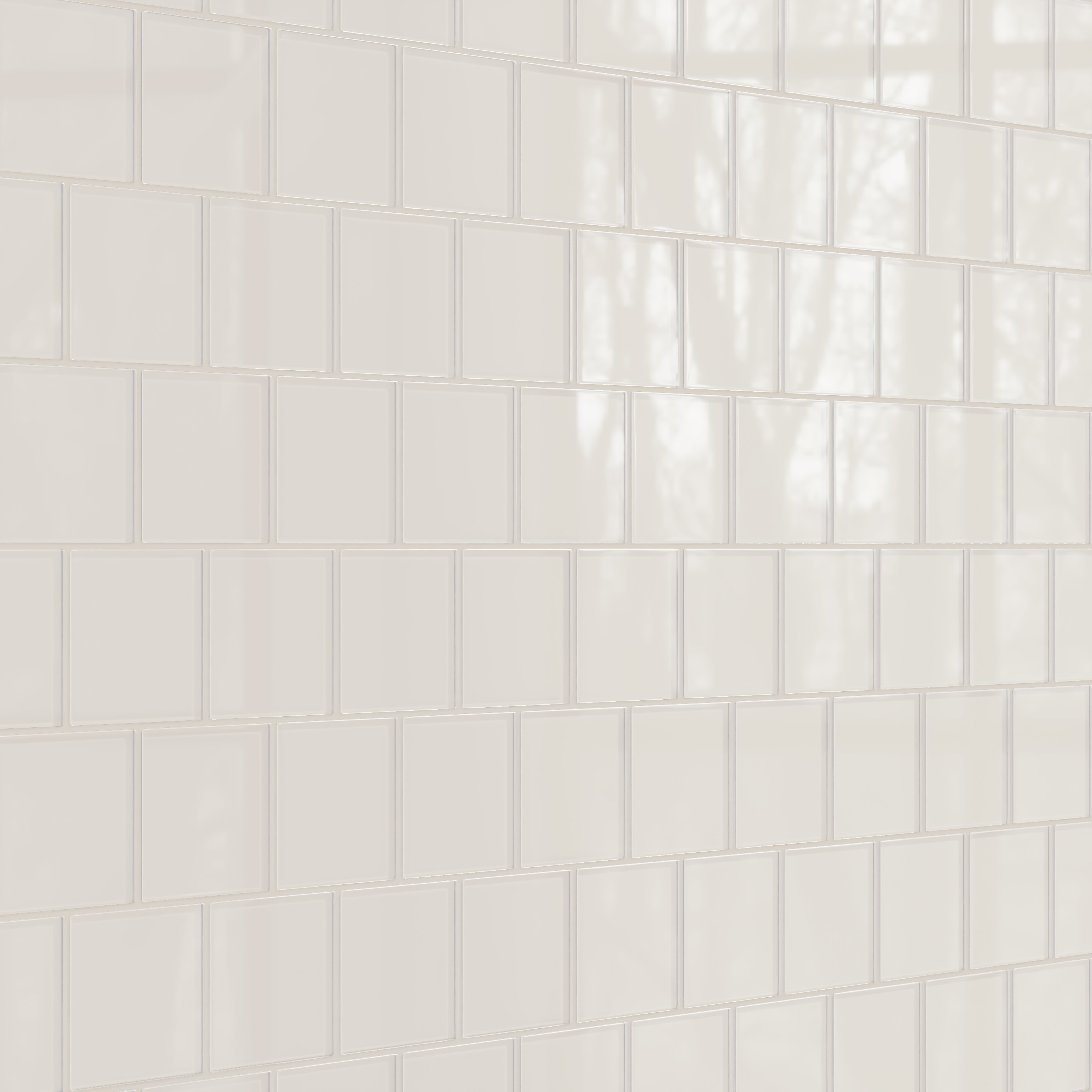 4x4 Glass Tile in Dove Gloss