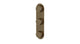 Foundry Three Handle Wall Mount Shower Trim with Barrel Knob Handles in Antique Brass