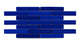 1x6 Half Offset Sheeted Original Ceramic Mosaic Tile in Azul Gloss