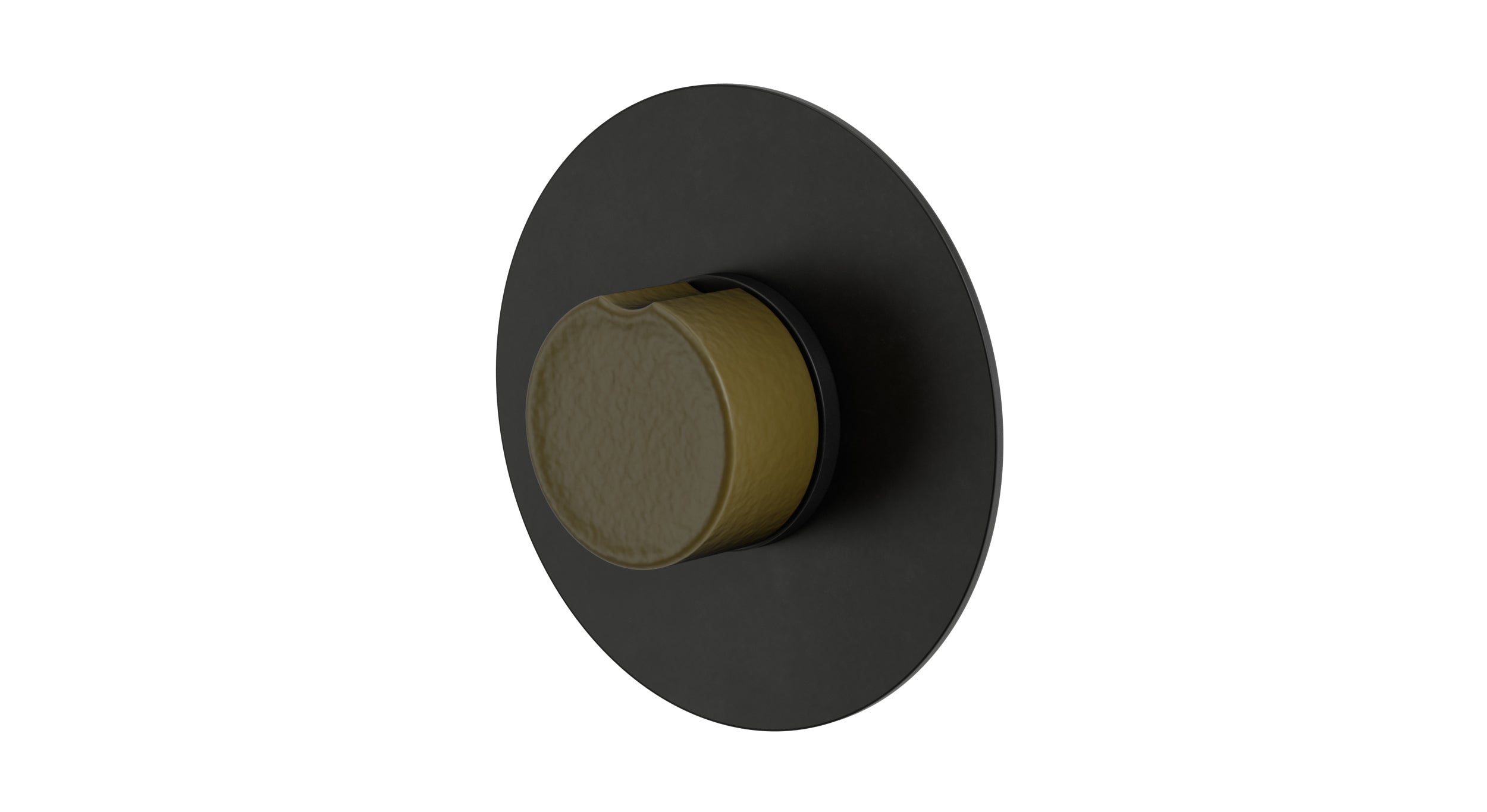 Foundry One Handle Wall Mount Shower Trim with Groove Ceramic Knob Handle in Oil Rubbed Bronze