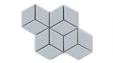 Small Diamond Sheeted - Escher Original Ceramic Mosaic Tile in Crater Lake Matte