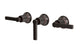 Emerson Three Handle Wall Mount Bath Trim with Diverter/Volume Control and Classic Lever Handles in Antique Bronze