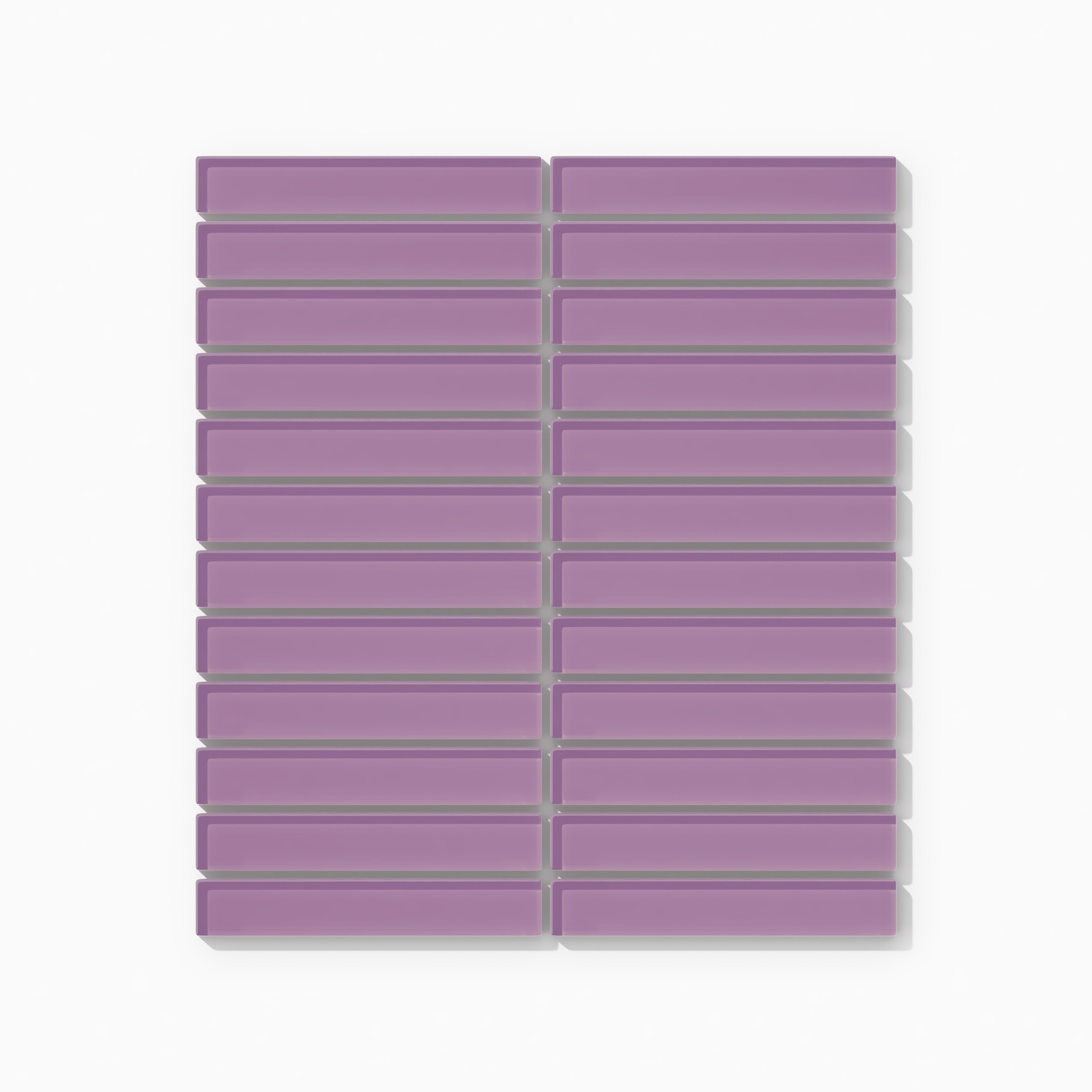 1x6 Straight Set Sheeted Glass Mosaic Tile in Waxbill Gloss