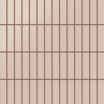 1x4 Straight Set Sheeted Glass Mosaic Tile in Rosy Finch Matte