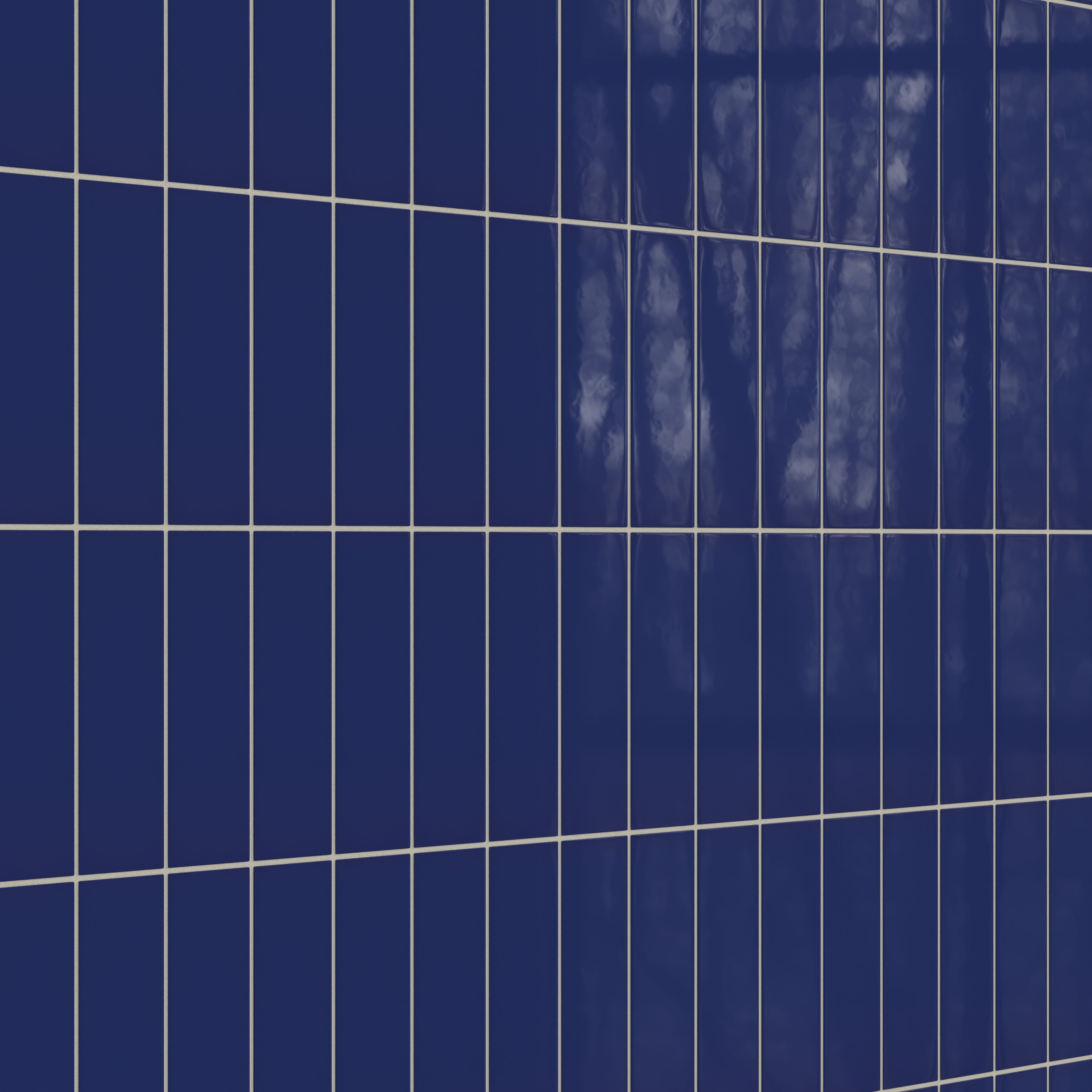 3x9 Natural Press Ceramic Tile in Ultramarine Gloss
