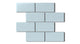 2x4 Half Offset Sheeted Natural Press Ceramic Mosaic Tile in Egyptian Blue Matte