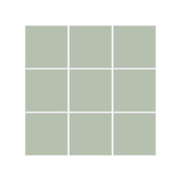 3x3 Straight Set Sheeted Original Ceramic Mosaic Tile in Rosemary Matte