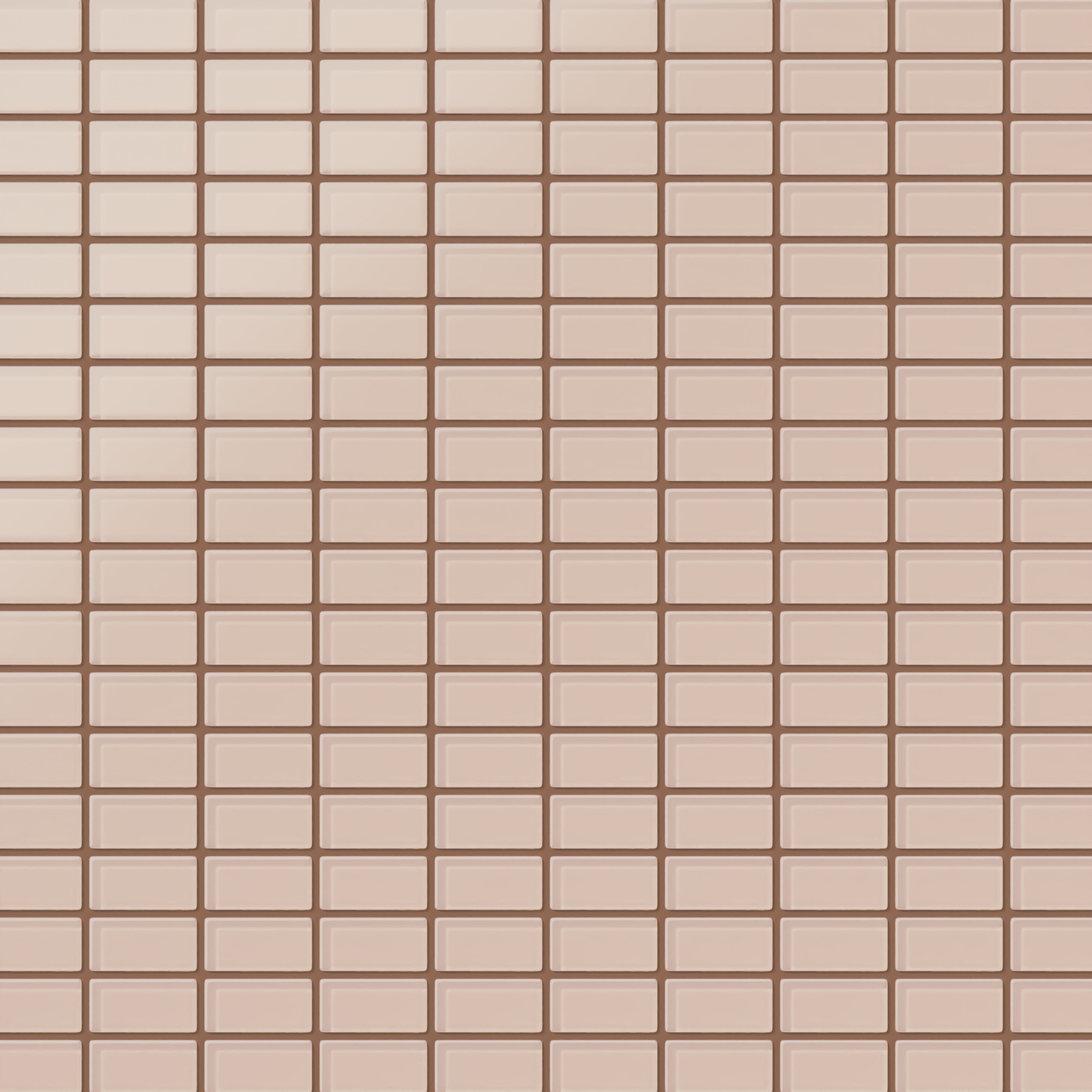 1x2 Straight Set Sheeted Glass Mosaic Tile in Rosy Finch Matte
