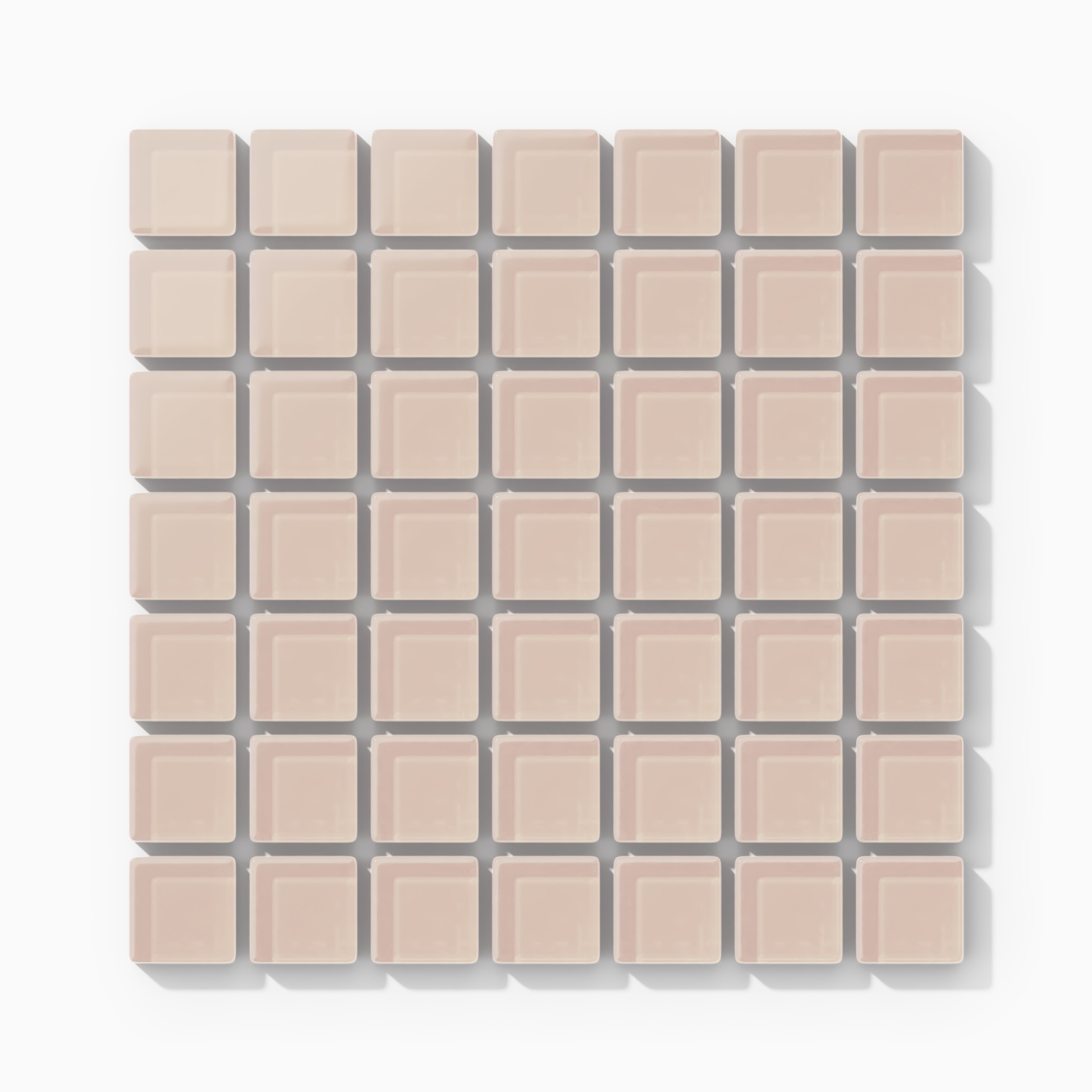 1x1 Straight Set Sheeted Glass Mosaic Tile in Rosy Finch Matte