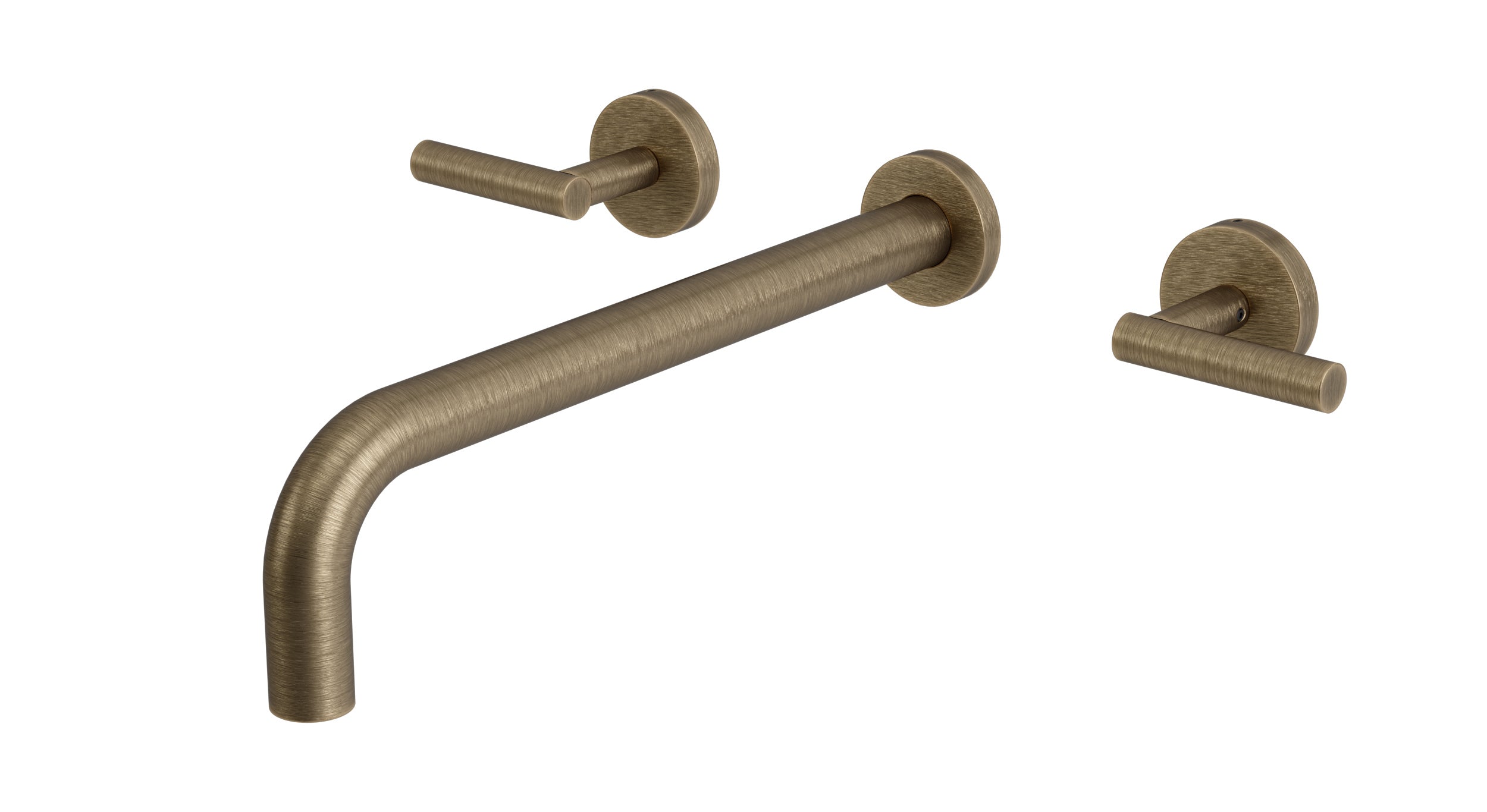 Contour Two Handle Wall Mount 12" Lavatory Faucet with Soft Lever Handles