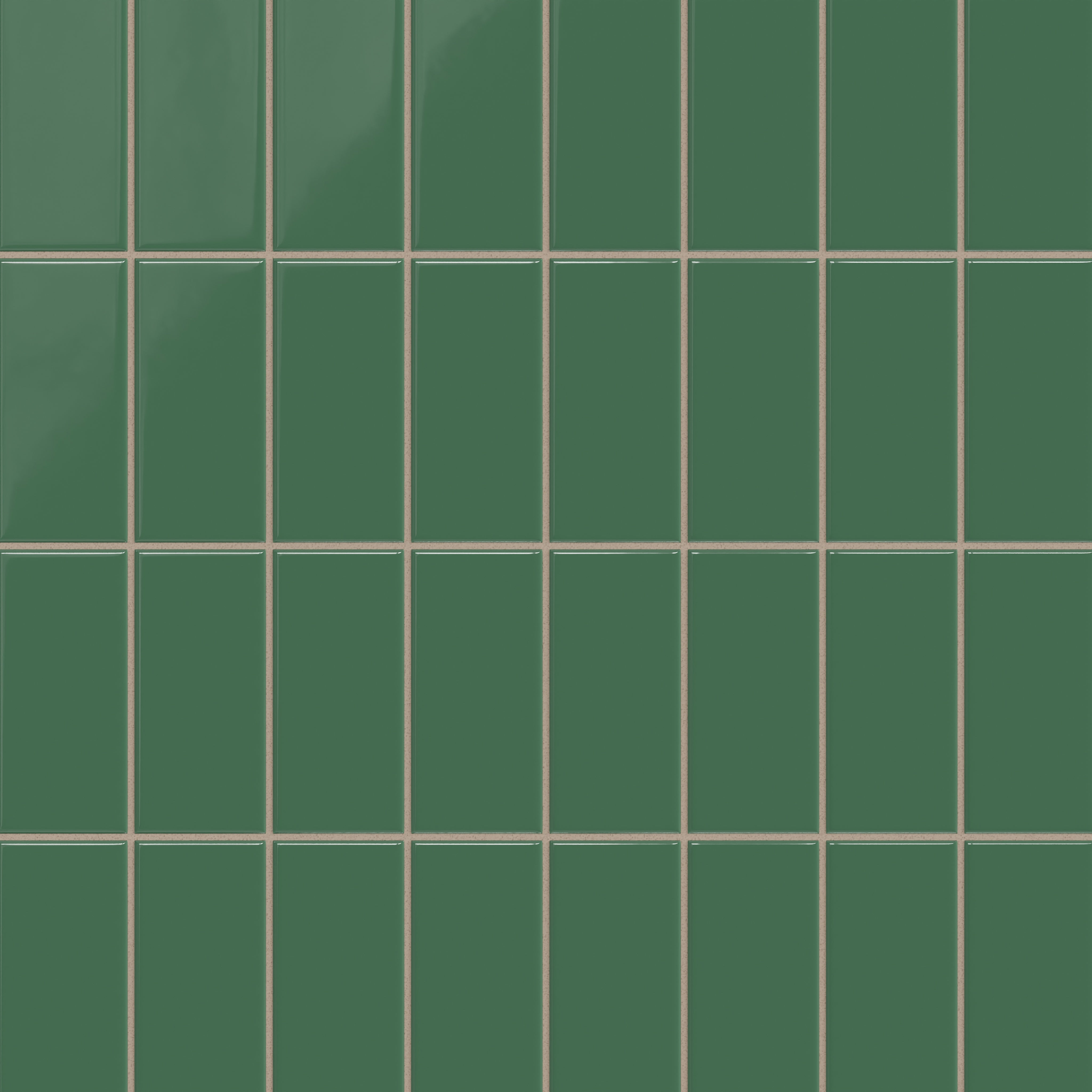 3x6 Natural Press Ceramic Tile in Viridian Gloss