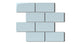 2x4 Half Offset Sheeted Natural Press Ceramic Mosaic Tile in Egyptian Blue Gloss