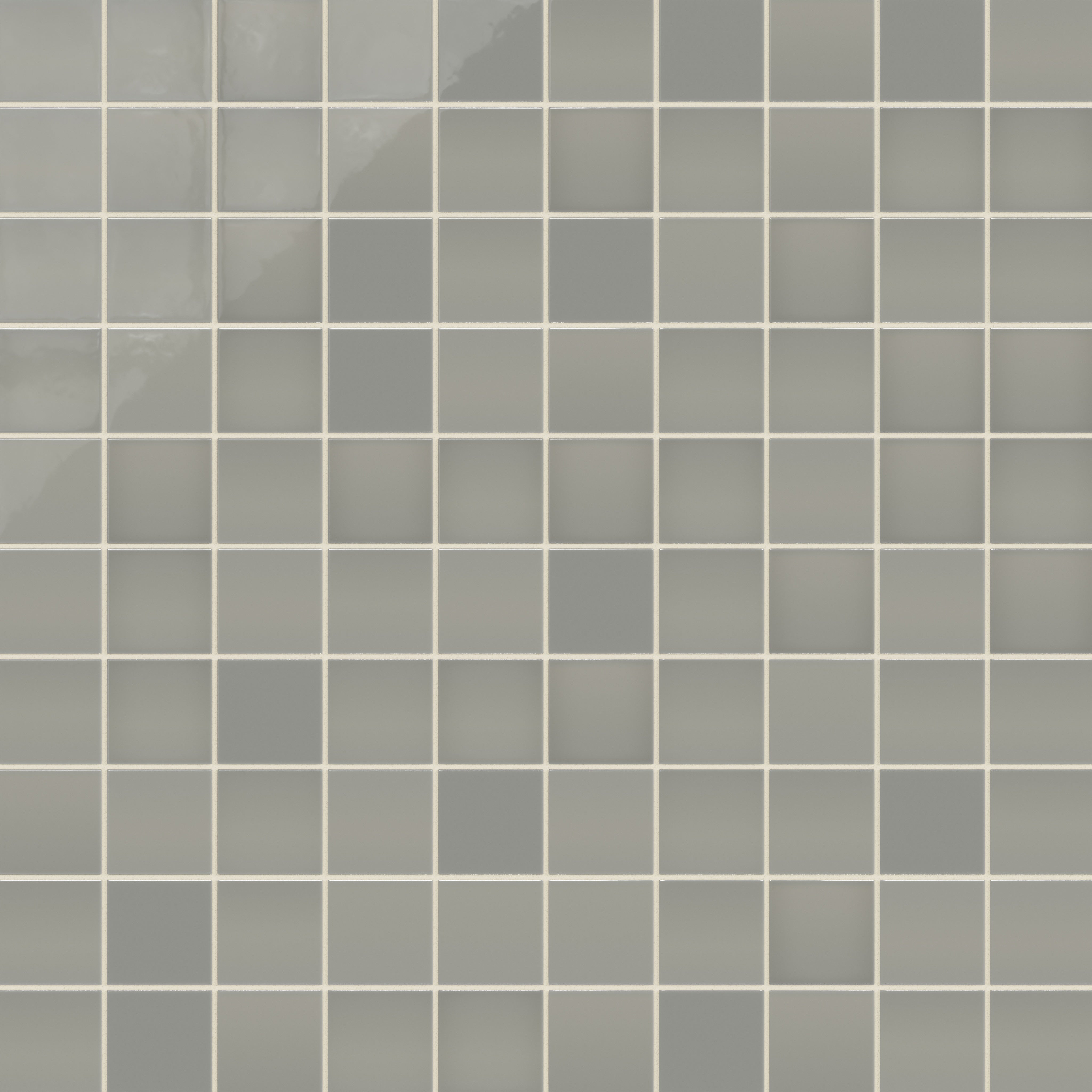 3x3 Straight Set Sheeted Natural Press Ceramic Mosaic Tile in Puget Sound Gloss