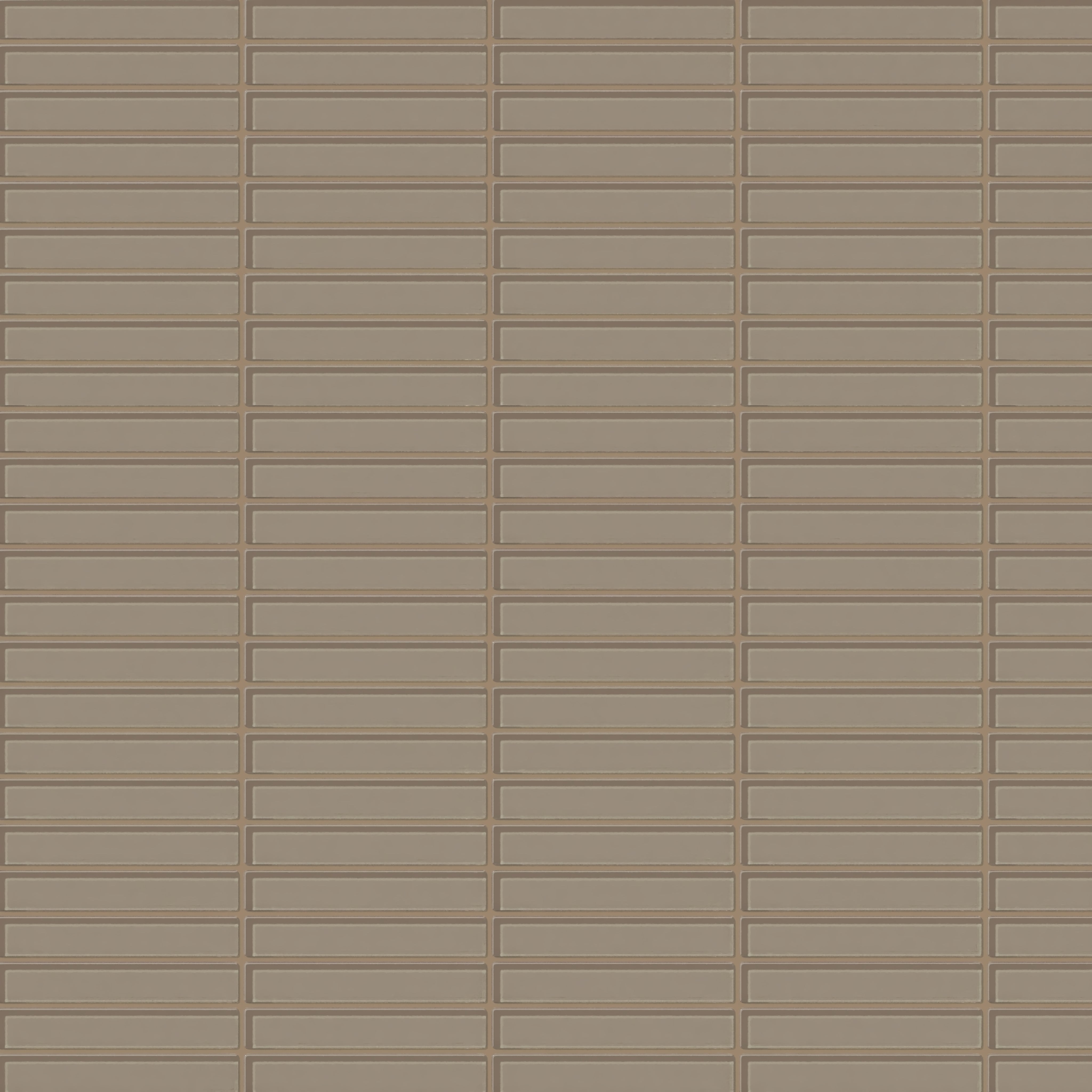 1x6 Straight Set Sheeted Glass Mosaic Tile in Quail Gloss