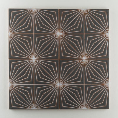 8x8 Handpainted Sample Starburst  in Dark Motif