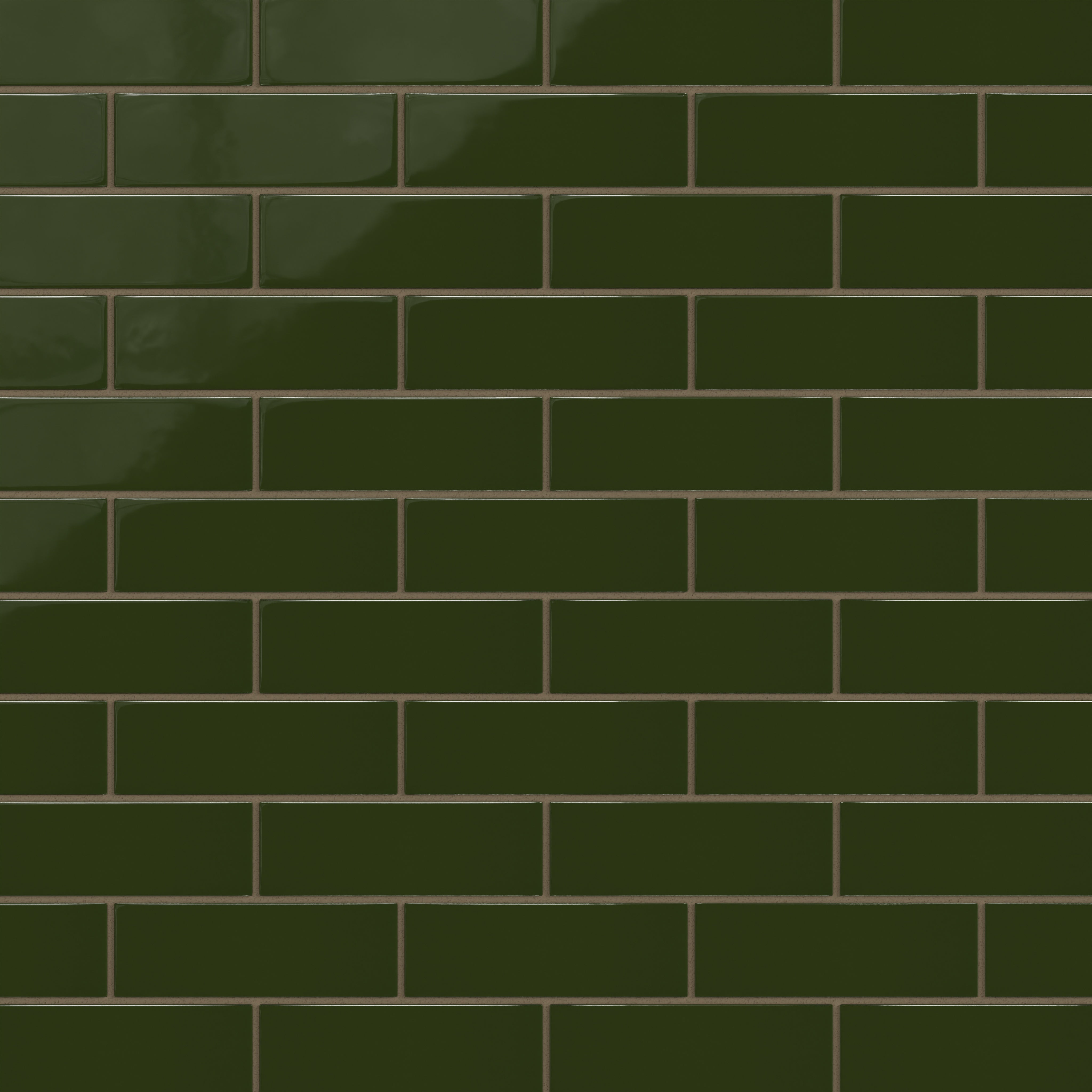 2x6 Natural Press Ceramic Tile in Green Apatite Gloss