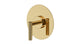 Contour One Handle Wall Mount Shower Trim with Soft Lever Handle in Polished Brass