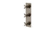 Flatiron Three Handle Wall Mount Shower Trim with Linear Cross Handles in Antique Nickel