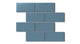 2x4 Half Offset Sheeted Natural Press Ceramic Mosaic Tile in Azurite Matte