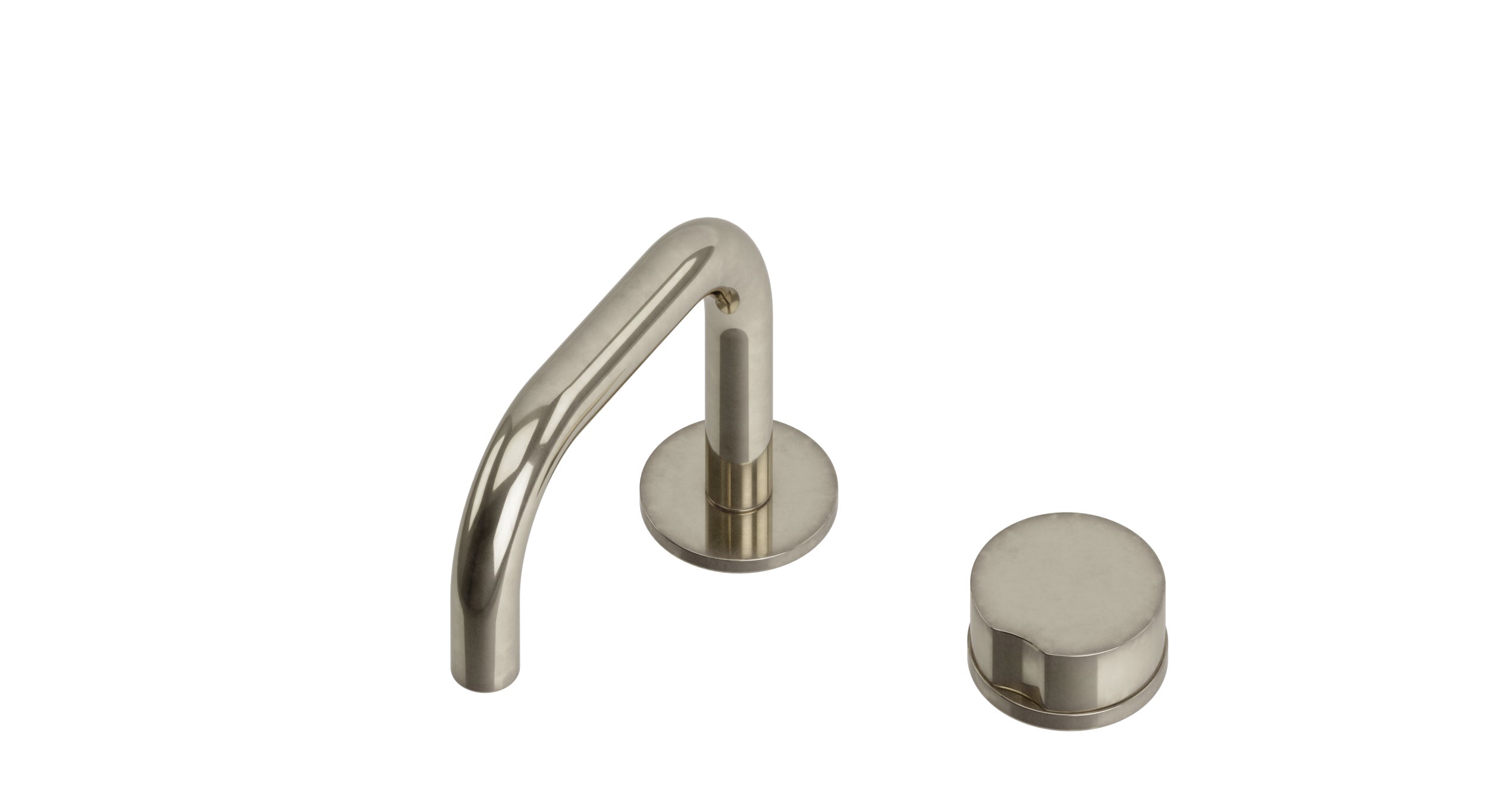 Foundry One Handle Deck Mount Squaretop Lavatory Faucet with Barrel Knob Handle