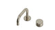 Foundry One Handle Deck Mount Squaretop Lavatory Faucet with Barrel Knob Handle in French Nickel