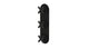 Contour Three Handle Wall Mount Shower Trim with Soft Cross Handles in Matte Black