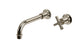 Emerson One Handle Wall Mount 8.25" Lavatory Faucet with Classic Cross Handle in Polished Nickel