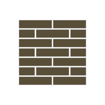 1x4 Half Offset Sheeted Original Ceramic Mosaic Tile in Bonsai Matte