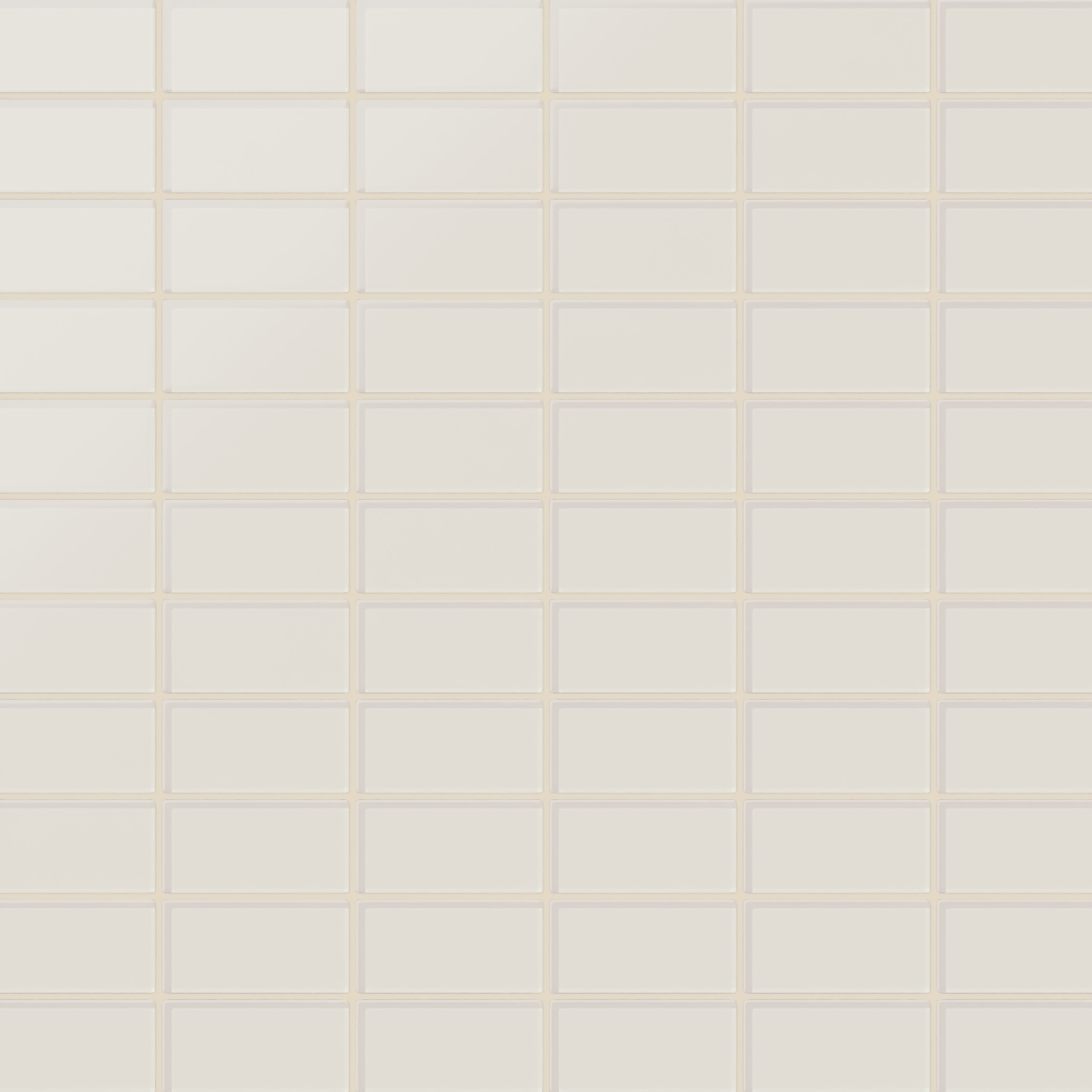 2x4 Straight Set Sheeted Glass Mosaic Tile in Dove Matte