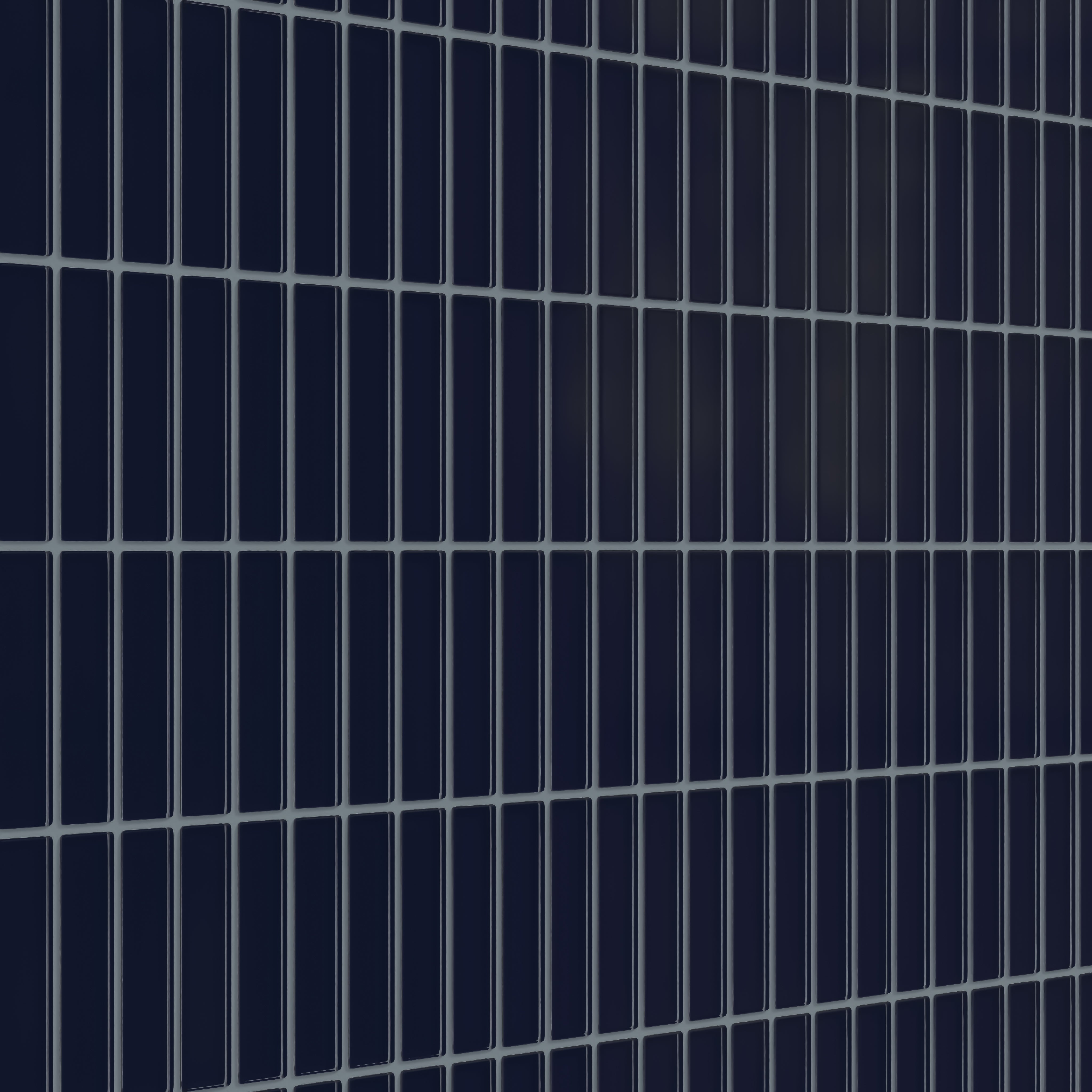1x4 Straight Set Sheeted Glass Mosaic Tile in Barn Swallow Matte