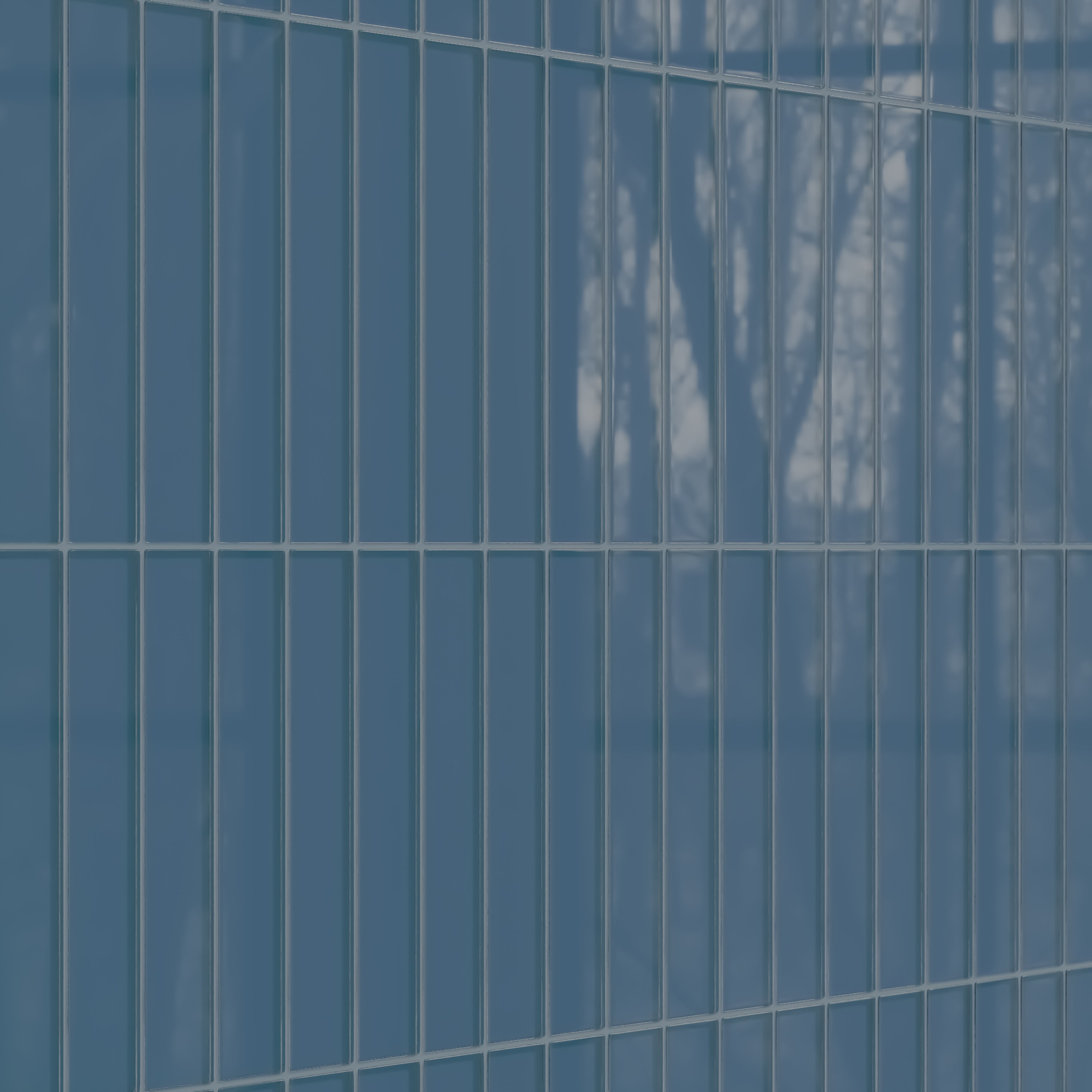 2x12 Glass Tile in Blue Jay Gloss